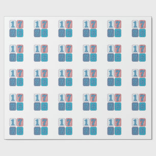 Vintage 1776 Patriotic Patchwork Wrapping Paper