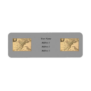 Vintage 1777 American Colonies Map by Phelippeaux