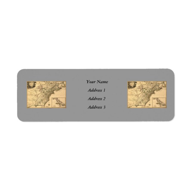 Vintage 1777 American Colonies Map by Phelippeaux (Front)