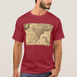 Vintage 1777 American Colonies Map by Phelippeaux T-Shirt