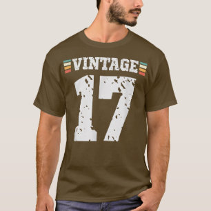 Vintage 17 Year Old Happy 17th Birthday Fun Sports T-Shirt