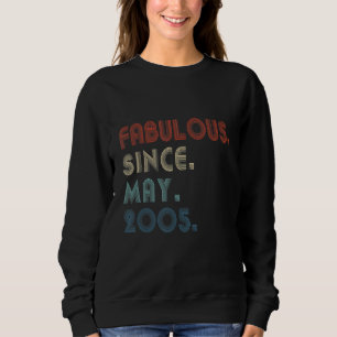 Vintage 17th Birthday Women Men Fabulous Since May Sweatshirt