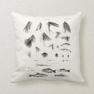 Vintage 1800s Angling Fly Fishing Flies Lure Lures Cushion