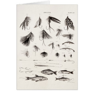 Vintage 1800s Angling Fly Fishing Flies Old Hooks