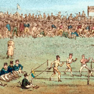 Vintage 1800s Bare Knuckle Boxing Poster