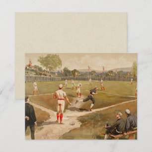 Vintage 1800s Baseball Game Card