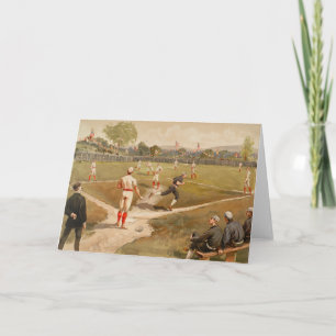 Vintage 1800s Baseball Game Card