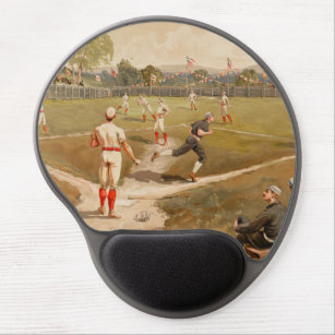 Vintage 1800s Baseball Game Gel Mouse Mat