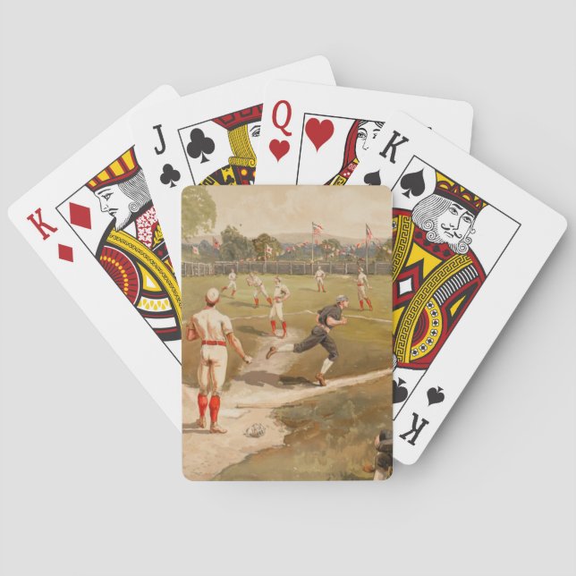 Vintage 1800s Baseball Game Playing Cards (Back)