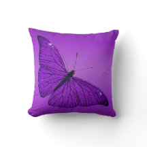 Vintage 1800s Dark Purple Butterfly on Purple