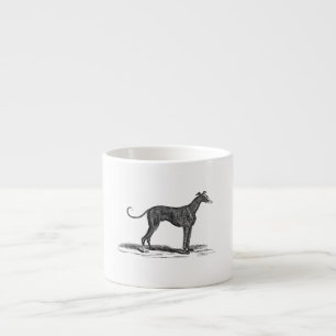 Vintage 1800s Greyhound Dog Illustration - Dogs Espresso Cup