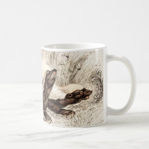 Vintage 1800s Honey Badger Bee Hive Template Retro Coffee Mug