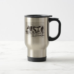 Vintage 1800s Large Dutch Cow Retro Cows Template Travel Mug