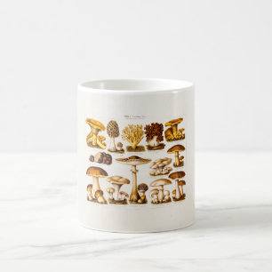 Vintage 1800s Mushroom Variety  Mushrooms Template Coffee Mug
