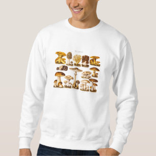 Vintage 1800s Mushroom Variety Mushrooms Template Sweatshirt