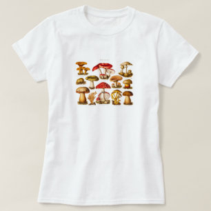Vintage 1800s Mushroom Variety Red Mushrooms T-Shirt