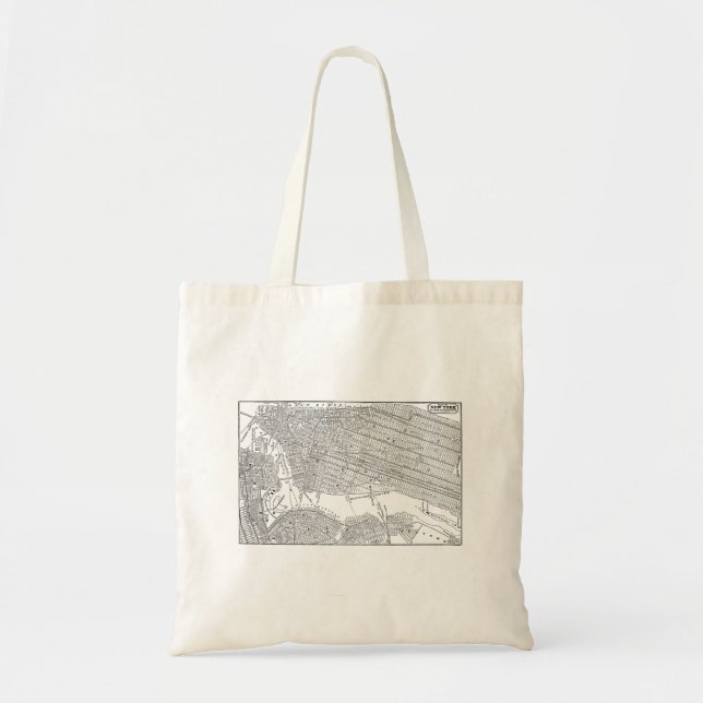 Vintage 1800s New York City Brooklyn Map NYC Maps Tote Bag (Front)