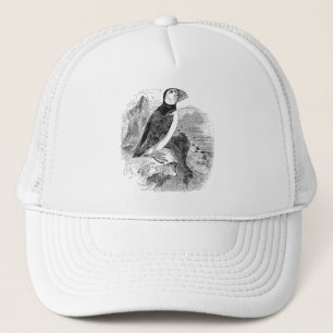 Vintage 1800s Puffin Bird - Puffins Birds Template Trucker Hat