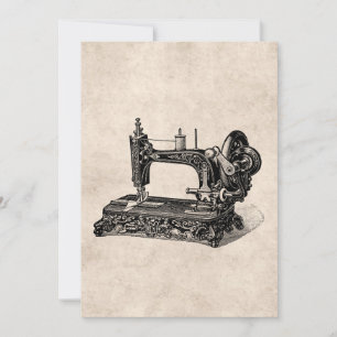Vintage 1800s Sewing Machine Illustration