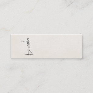 Vintage 1800s Skeleton Antique Anatomy Skeletons Mini Business Card