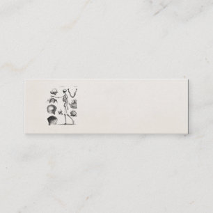 Vintage 1800s Skeleton Antique Anatomy Skeletons Mini Business Card