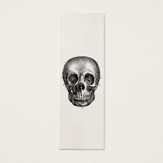 Vintage 1800s Skull Retro Skulls Skeleton Mini Business Card
