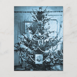 Vintage 1800s Stereoview Christmas Tree Holiday Postcard