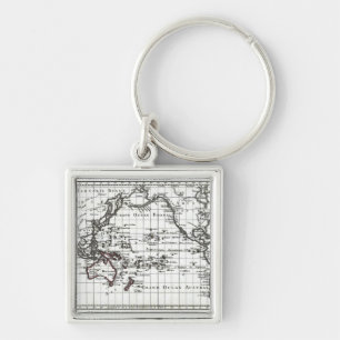 Vintage 1806 Map - Australasie et Polynesie Key Ring