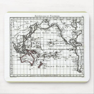 Vintage 1806 Map - Australasie et Polynesie Mouse Mat