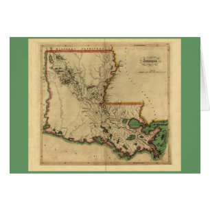 Vintage 1814 Louisiana Map