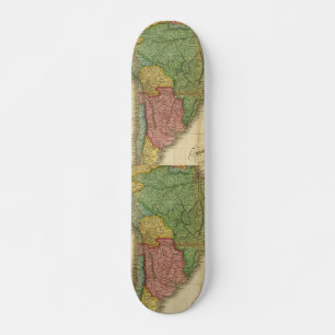 Vintage 1826 South America Map by Anthony Finley Skateboard