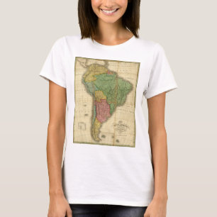 Vintage 1826 South America Map by Anthony Finley T-Shirt