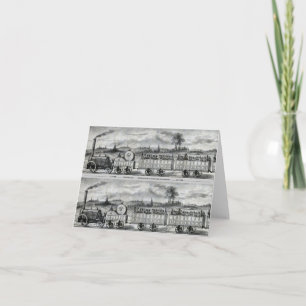 Vintage 1831 Rail Train Bookmark Card