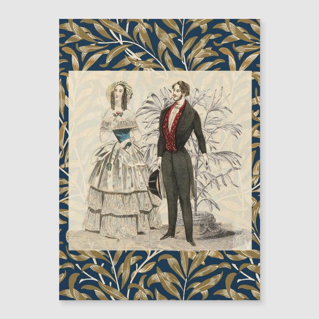Vintage 1844 Victorian Wedding Illustration  (Front)