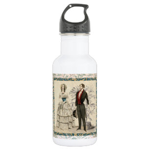 Vintage 1844 Victorian Wedding Illustration 532 Ml Water Bottle