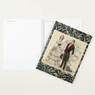 Vintage 1844 Victorian Wedding Illustration Planner