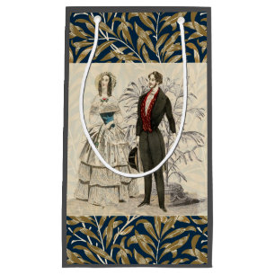 Vintage 1844 Victorian Wedding Illustration  Small Gift Bag