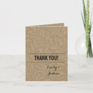 Vintage 1844 Victorian Wedding Illustration Thank You Card