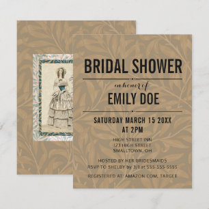 Vintage 1844 Victorian Wedding marriage Artwork Invitation