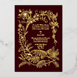 Vintage 1874 Botanical Floral Border