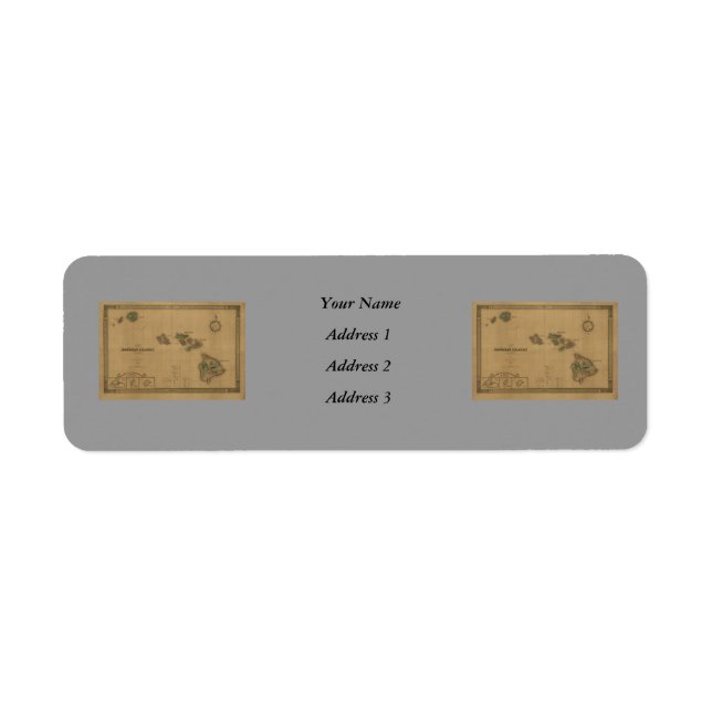 Vintage 1876 Hawaii Map -  Hawaiian Islands (Front)