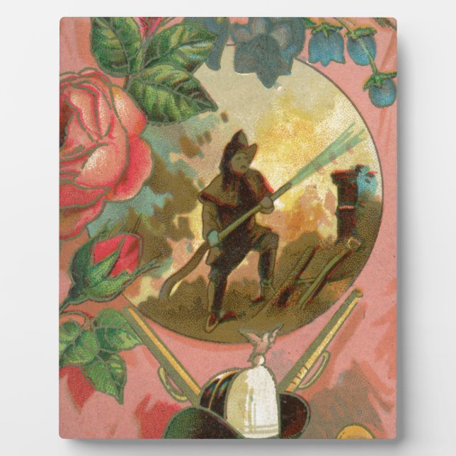 Vintage 1880's Fireman Firefighter Cover Plaque (Front)