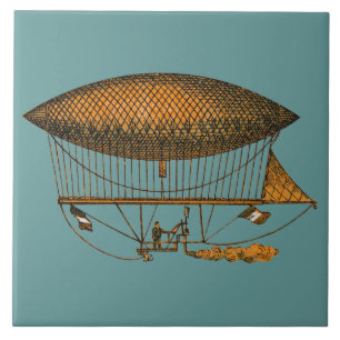 Vintage 1883 Travelling Zeppelin Tile