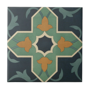 Vintage 1884 Ornamental Ceramic Art Customise Tile