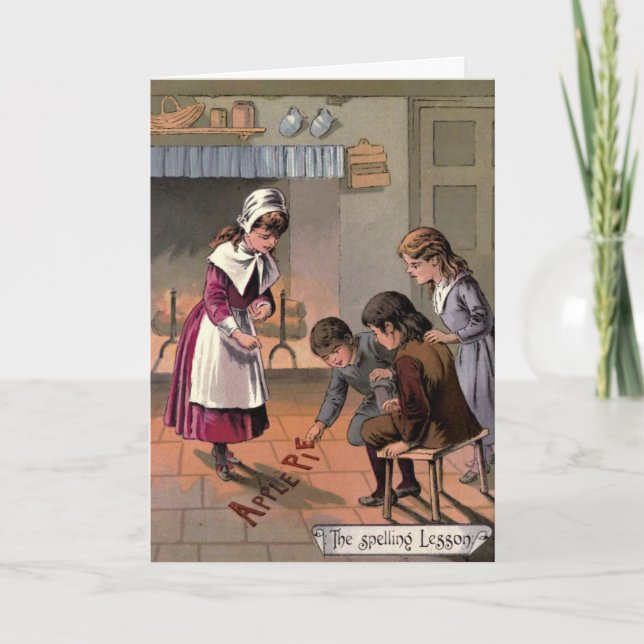 Vintage 1885 Goody Two Shoes Greeting Card (Front)