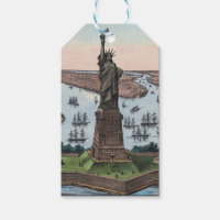 Vintage 1885 Statue of Liberty NYC Harbour Art