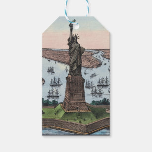 Vintage 1885 Statue of Liberty NYC Harbour Art Gift Tags
