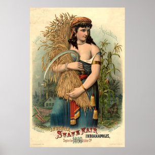 Vintage 1886 Indiana State Fair, Indianapolis Poster