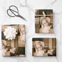 Vintage 1888 Mother and Sleeping Baby, Restored