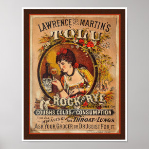VINTAGE 1890S VICTORIAN TRADE CARD ART POSTER